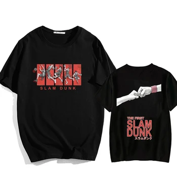 Мужская футболка Аниме Slam Dunk, женская футболка с коротким рукавом в стиле Харадзюку Акаги Такенори Сакураги Ханамичи Каэдэ Рукава, графическая футболка Изображение 2