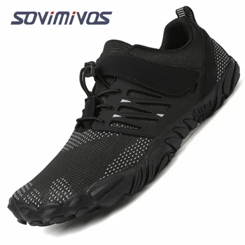 Мужские кроссовки для бега по тропе, легкая спортивная обувь с нулевым падением босиком, нескользящая минималистичная обувь для прогулок на открытом воздухе Изображение 2