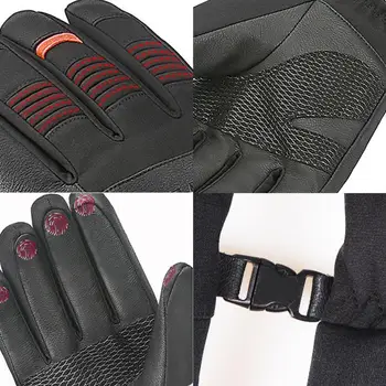 Мужские перчатки для катания на лыжах и сноуборде с сенсорными пальцами, зимние лыжные перчатки с сенсорными пальцами, зимние лыжные перчатки без растяжения Зимой Изображение 2