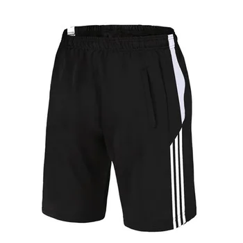Мужские спортивные короткие баскетбольные шорты, дышащие шорты для фитнеса большого размера, свободные Короткие шорты для бега в полоску Изображение 2
