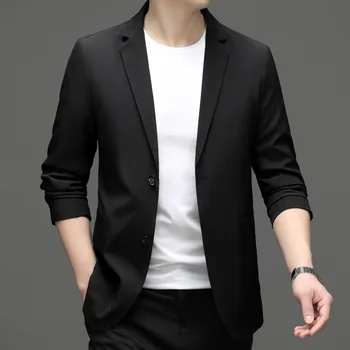 Мужской костюм Z231-2023, весенний новый деловой профессиональный мужской пиджак, повседневная корейская версия костюма Изображение 2