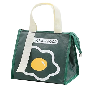 На молнии, для детей и взрослых, большая вместительная модная дорожная сумка для ланча, Термоизолированная сумка для пикника Бенто, Портативная сумка для хранения продуктов для студентов
