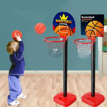 Набор мини-баскетбольного кольца с шариковым насосом, набор из трех предметов без ударов, тренировочная игра по воротам, Детский баскетбол в помещении и на открытом воздухе.