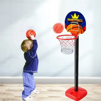 Набор мини-баскетбольного кольца с шариковым насосом, набор из трех предметов без ударов, тренировочная игра по воротам, Детский баскетбол в помещении и на открытом воздухе. Изображение 2