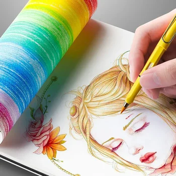 Набор цветных карандашей Цветные карандаши, яркие пигменты для растушевки, рисования и раскрашивания Набор для рисования Художественные принадлежности Изображение 2