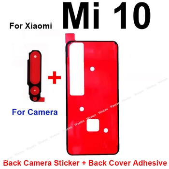Наклейка Камеры Заднего Вида Задняя Крышка Клейкая Задняя Крышка Корпуса Крышка Батарейного Отсека Клейкая Лента Для Xiaomi Mi 10 Pro Lite Ultra 10T Lite 10S 10T 5G Изображение 2