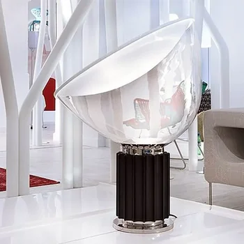 Настольная лампа Taccia, скандинавский итальянский дизайнерский настольный светильник, гостиная, кухонный остров, освещение, прикроватная тумбочка, стеклянная настольная лампа для спальни Изображение 2