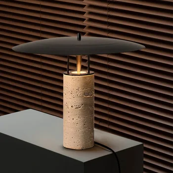 Настольная лампа из скандинавского постмодернистского травертина ins style light роскошная дизайнерская модель для гостиной, художественной гостиной, прикроватной тумбочки в спальне Изображение 2