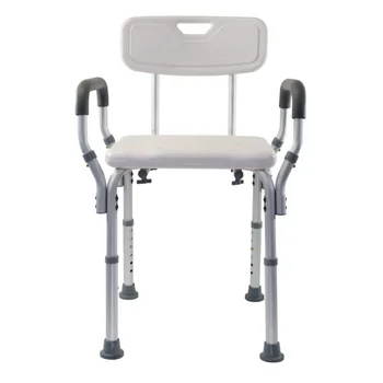 Необходимое медицинское оборудование, Регулируемое по высоте Формованное кресло для душа с мягкими подлокотниками и спинкой