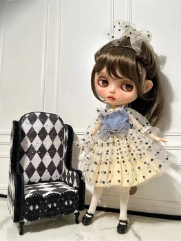 Новая Кукольная Одежда OB24 Подходит Для 1/6 Куклы Blythes BJD Модное Платье С Носками, Одевающаяся Кукла, Аксессуары DIY Для Подарка Для Девочек Изображение 2