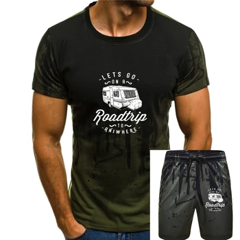 Новая модная мужская футболка Fisher lets Go On A Roadtrip Мужская футболка Черная футболка Мужская футболка Самая низкая цена 100% Хлопок