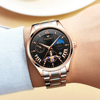 Новые модные студенческие кварцевые часы с кожаным ремешком, немеханические водонепроницаемые светящиеся ручные часы, мужские деловые спортивные наручные часы