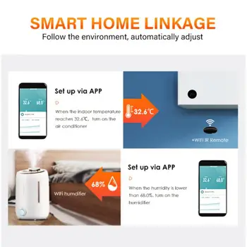 Новый WIFI ZigBee Tuya Умный Датчик Температуры и Влажности Alexa Google Home Voice Внутренний Гигрометр-Термометр Для Smart Life Изображение 2