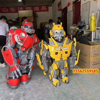 Носимый в реальной жизни детский костюм робота-трансформера Бамблби 1:1, робота Оптимуса Прайма, подходит для детей младше 1,4 м