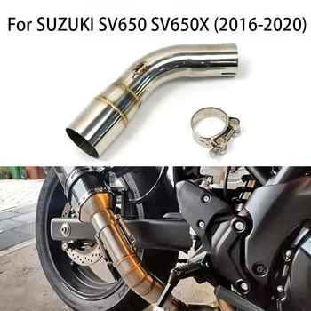 Обновление 51 мм Для SUZUKI SV650 SV650X 2016-2020 2021 Мотоцикл Выхлопная Труба Среднего Звена Глушитель Соединительная Секция Модифицированные Детали