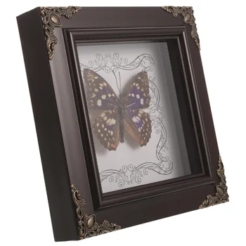 Образец бабочки Деревянная рамка образец дисплея бабочки рамка тени бабочки