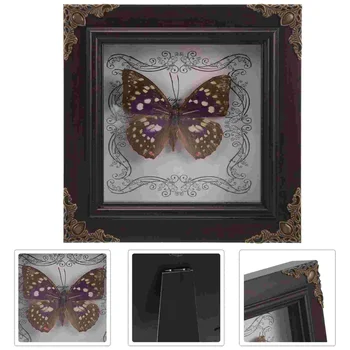 Образец бабочки Деревянная рамка образец дисплея бабочки рамка тени бабочки Изображение 2