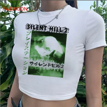 Одежда Silent Hill, женские футболки с рисунком для пары, женская одежда для пары, футболки, одежда harajuku vintage