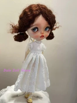 Одежда для куклы Dula, платье с вышитым вырезом, платье Blythe ob24 ob22 Azone Licca ICY JerryB 1/6, Аксессуары для Кукол Bjd