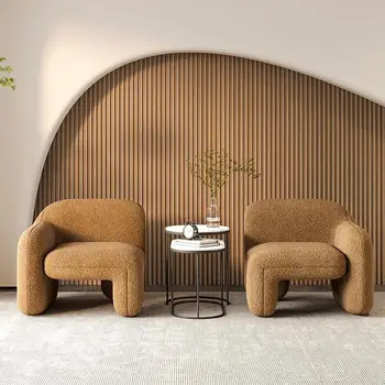 Односпальный диван, Легкий роскошный дизайн, чувство искусства, Современная гостиная, Балкон, зона отдыха, Креативная комбинация столов и стульев для гостей