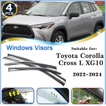 Оконный Козырек для Toyota Corolla Cross L XG10 2022 ~ 2024 Автомобильные Аксессуары Защита От Дождя Дефлектор Лобового Стекла Тент для Бровей От Дождя Отделка