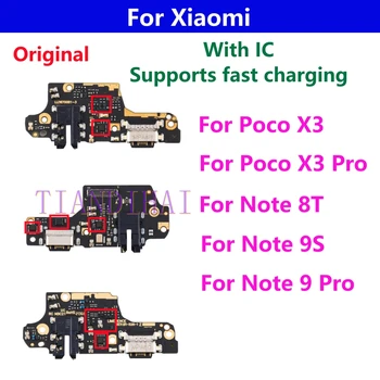 Оригинальное USB Зарядное Устройство Зарядный Порт Для Xiaomi Poco X3 Pro/Redmi Note 8T 9S 9 Pro Разъем Док-станции Плата Микрофона Гибкий Кабель