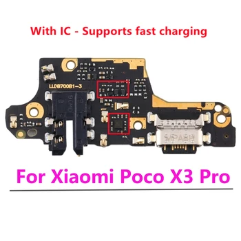 Оригинальное USB Зарядное Устройство Зарядный Порт Для Xiaomi Poco X3 Pro/Redmi Note 8T 9S 9 Pro Разъем Док-станции Плата Микрофона Гибкий Кабель Изображение 2
