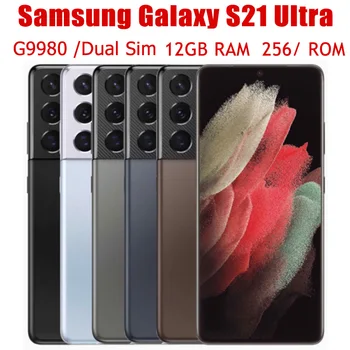 Оригинальный Разблокированный Samsung Galaxy S21 Ultra S21U 5G с двумя Sim-картами G9980 6,8 