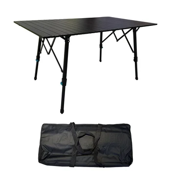 Открытый подъемный стол из алюминиевого сплава, стол для рулета яиц, походный прямоугольный стол для пикника, портативный складной стол
