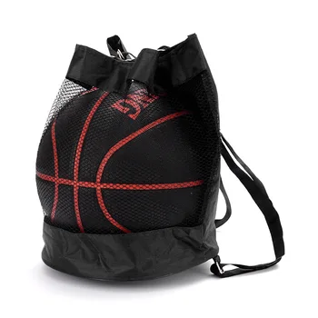 Открытый шнурок Баскетбольная Сетчатая сумка Портативный Баскетбольный Рюкзак Волейбольная Футбольная сумка для хранения Спортивная сумка для хранения через плечо Изображение 2
