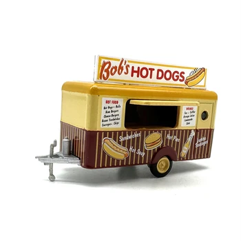 Отлитый под давлением сплав Bob's Hot Dog, игрушки-трейлеры, классические модели автомобилей, коллекционные сувениры для взрослых, Статический дисплей