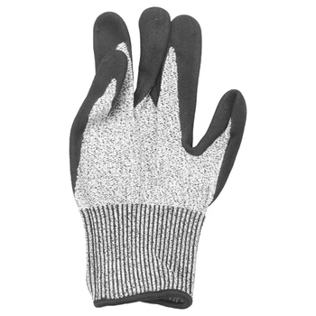 Перчатки 5-го уровня, устойчивые к порезам, 3D Comfort Stretch Fit, прочный пенополиуретан Power Grip, нитриловый, Smart Touch, Серый, 2 пары (L) Изображение 2