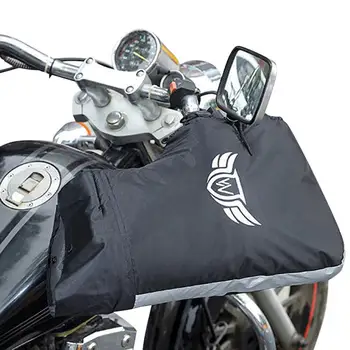 Перчатки для руля мотоцикла, Ветрозащитная Водонепроницаемая Грелка для рук, Защитные перчатки с плюшевой подкладкой, Аксессуары из высококачественных материалов. Изображение 2