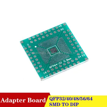 Плата адаптера QFP32/40/48/56/64 Патч для прямого подключения 0,5/0,8 мм тестовой платы микросхемы SMD к DIP