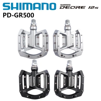 Плоская педаль Shimano Deore серии 12s PD-GR500 для бездорожья Подходит для повседневной езды по бездорожью Сменные штифты Оригинал Shimano