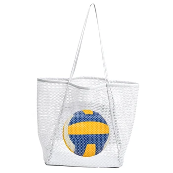 Пляжная сетчатая сумка пляжные сумки из большой сетки Сетчатая сумка-тоут для пляжа Складная сетчатая пляжная сумка-тоут для игрушек Шлепанцы для полотенец
