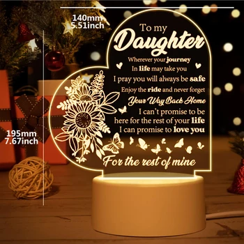 Подарок дочери, уникальный подарок на День рождения для дочери От Mothers Night Light, Рождественский подарок на день рождения, выпускной Изображение 2