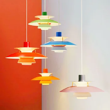 Подвесной светильник датского дизайна, Высококачественный Зонт, Светодиодная Подвесная лампа для гостиной Loui Lustre, Кухни Paulsen UFO 50 Color Droplamp