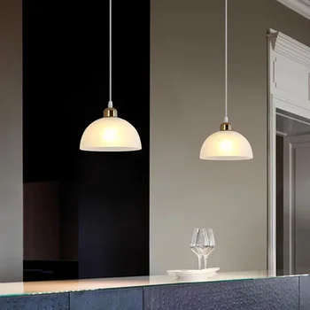 Подвесной светильник из скандинавского стекла E27, Люстры для спальни, гостиной, кухни, столовой, ресторана, Подвесной светильник для домашнего декора