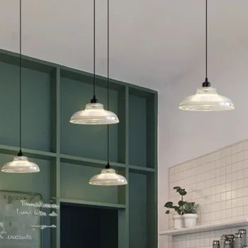 Подвесной светильник из скандинавского стекла E27, Люстры для спальни, гостиной, кухни, столовой, ресторана, Подвесной светильник для домашнего декора Изображение 2