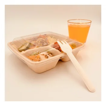 Подгонянный productMicrowave Safe Подгонянная Коробка для упаковки пищевых продуктов из BPA-Целлюлозы Для Японской кухни С крышкой