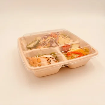 Подгонянный productMicrowave Safe Подгонянная Коробка для упаковки пищевых продуктов из BPA-Целлюлозы Для Японской кухни С крышкой Изображение 2