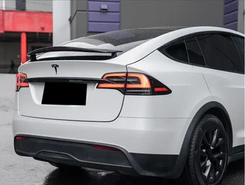 Подходит для Tesla Model X 2016-2023 Высококачественное углеродное волокно и кованое зерно, спойлер заднего багажника, крыло Изображение 2