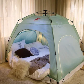 Полностью автоматическая крытая палатка для взрослых и детей, теплая ветрозащитная и морозостойкая палатка, одноместная и двухместная зимняя палатка для общежитий