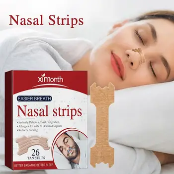 Полоски для носа Night Breathe Повышенной Прочности Без лекарств Для сна Уменьшают Храп, Улучшают Заложенность носа, Дропшиппинг-Полоски Relie D9R6
