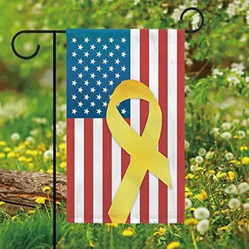 Помните о патриотическом садовом флаге наших войск, флаге США для наружного декора фермерского дома Изображение 2