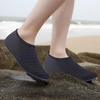 Портативные носки для аква-йоги босиком, пляжная водная обувь, быстросохнущая для взрослых, черная