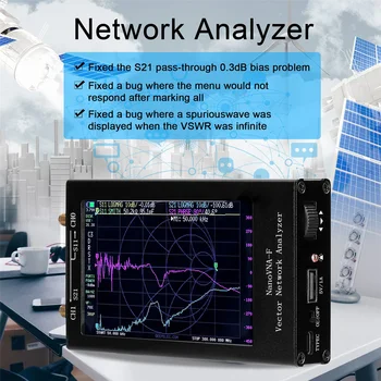 Портативный Векторный сетевой анализатор 50 кГц-1000 МГц Цифровой дисплей С сенсорным экраном Анализатор антенны MF HF VHF Изображение 2