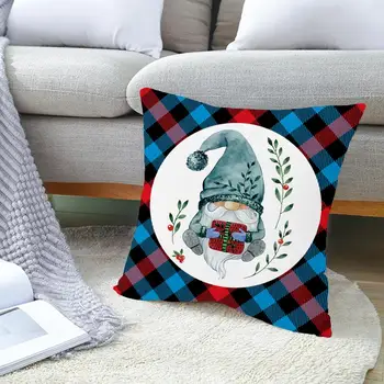 Праздничная наволочка, праздничная наволочка, рождественская наволочка с мультяшным рисунком, праздничная наволочка для дивана со скрытой подушкой для дома Изображение 2