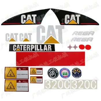 Принадлежности для экскаваторов Caterpillar cat320c, 307308311312313, наклейки для маркировки E320cu, E320cl